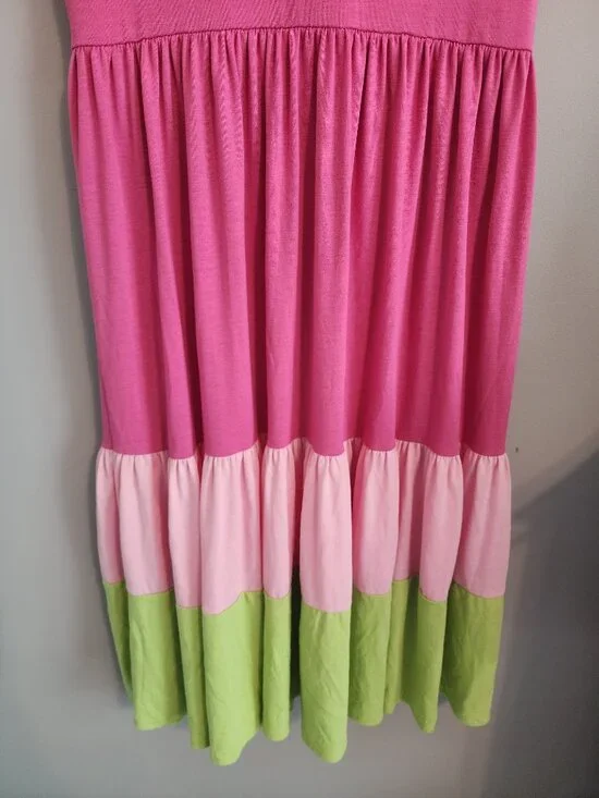 Chadwicks Colorful Spring Maxi Dress - Size Medium (Used) - Picture 3 of 9